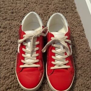 Mi.iM Red and White Sneakers Canvas Low-Top